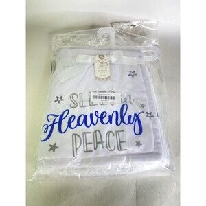 Baby Ganz Sleep in Heavenly Peace Blanket White Stars Security Lovey NEW